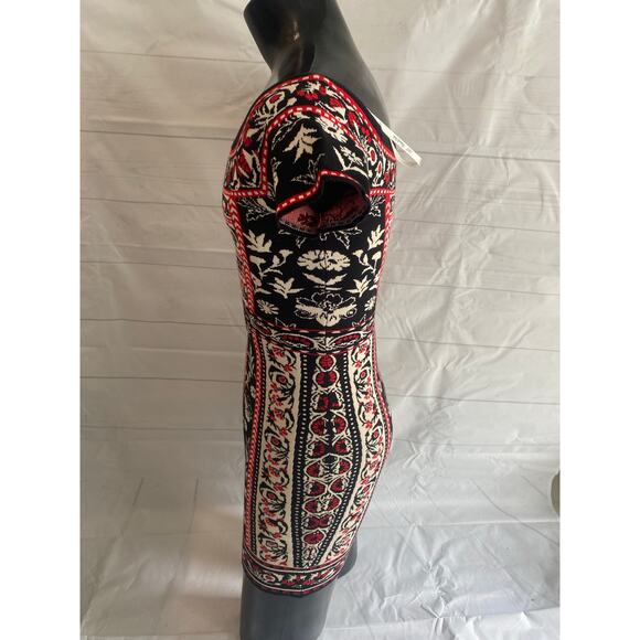 Chelsea & Violet Anthropologie Dress  Aztec Tapestry Stretch Bodycon Small # - Picture 2 of 9